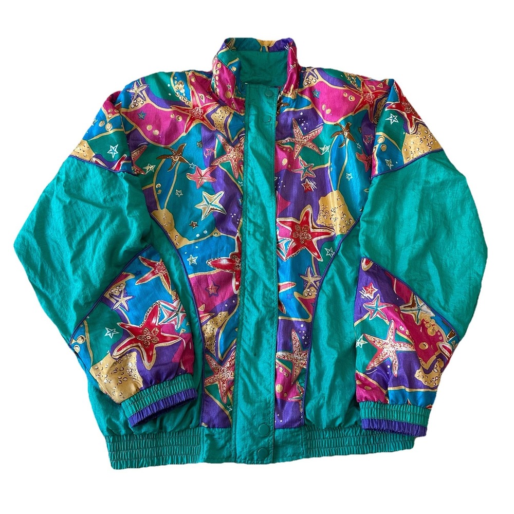 Vintage Lavon Womens Jacket Size S Shell Beach Coastal Windbreaker Track 80s 90s